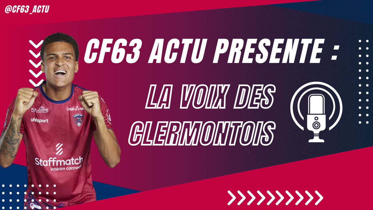 CF63_actu's tweet photo. [PODCAST🚨]
On peut enfin vous l’annoncer, le CF63 Actu lance son podcast : “LA VOIX DES CLERMONTOIS” !🎙️

Le podcast sera présent dans un premier temps sur Spotify, puis par la suite sur Deezer.

On essaiera évidemment d’inviter les copains de la communauté du CF63 🌋❤️💙(1/3) https://t.co/3658hqww8b