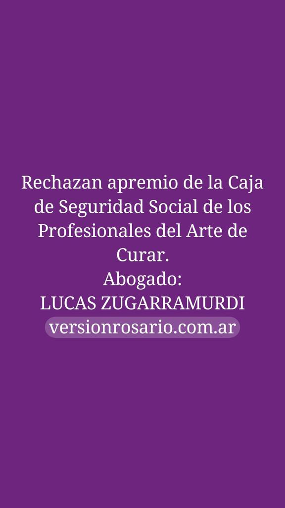 El apremio se inició contra un odontólogo que no ejerce desde el 2015.
En la feria judicial la información de tribunales está en:
versionrosario.com.ar