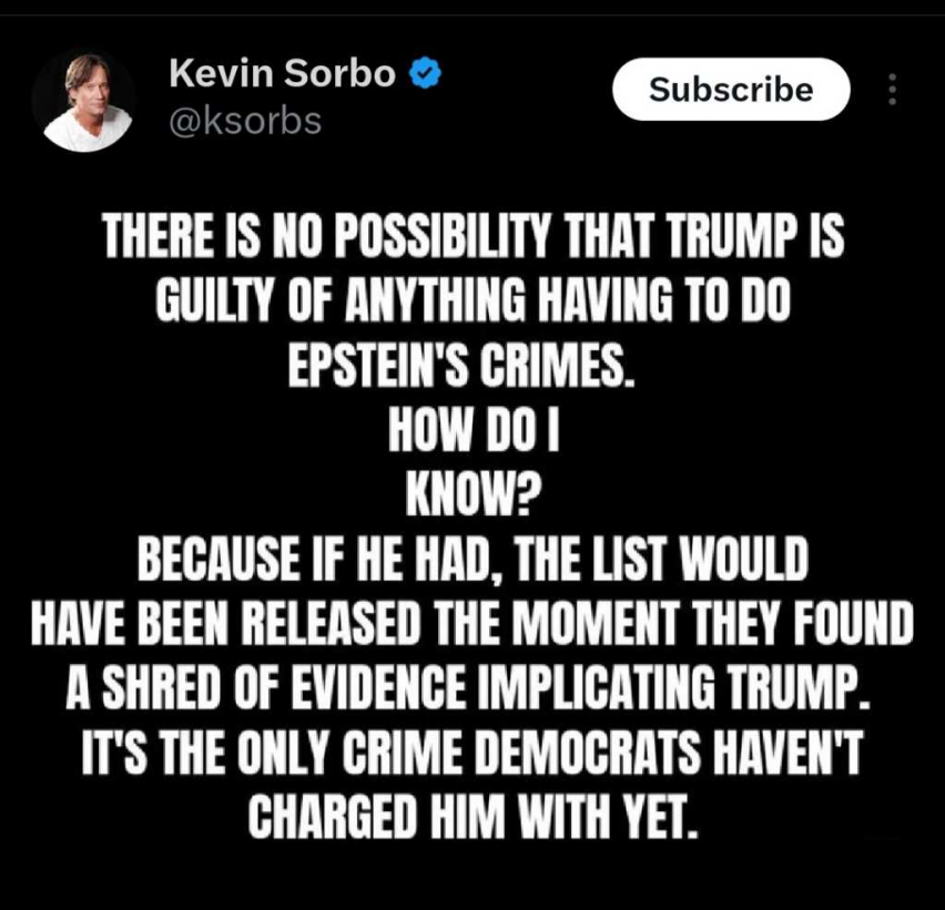 BelannF's tweet photo. WHY DO YOU THINK THE EPSTEIN LIST HAS BEEN HIDDEN FOR SO LONG?

The list would have been put out immediately if Trump had gone to the island - Of course, the Dem's BFFs would have been redacted, which would have included most of the names.

All the names on the list are voting for Biden and not Trump - What does that tell you?