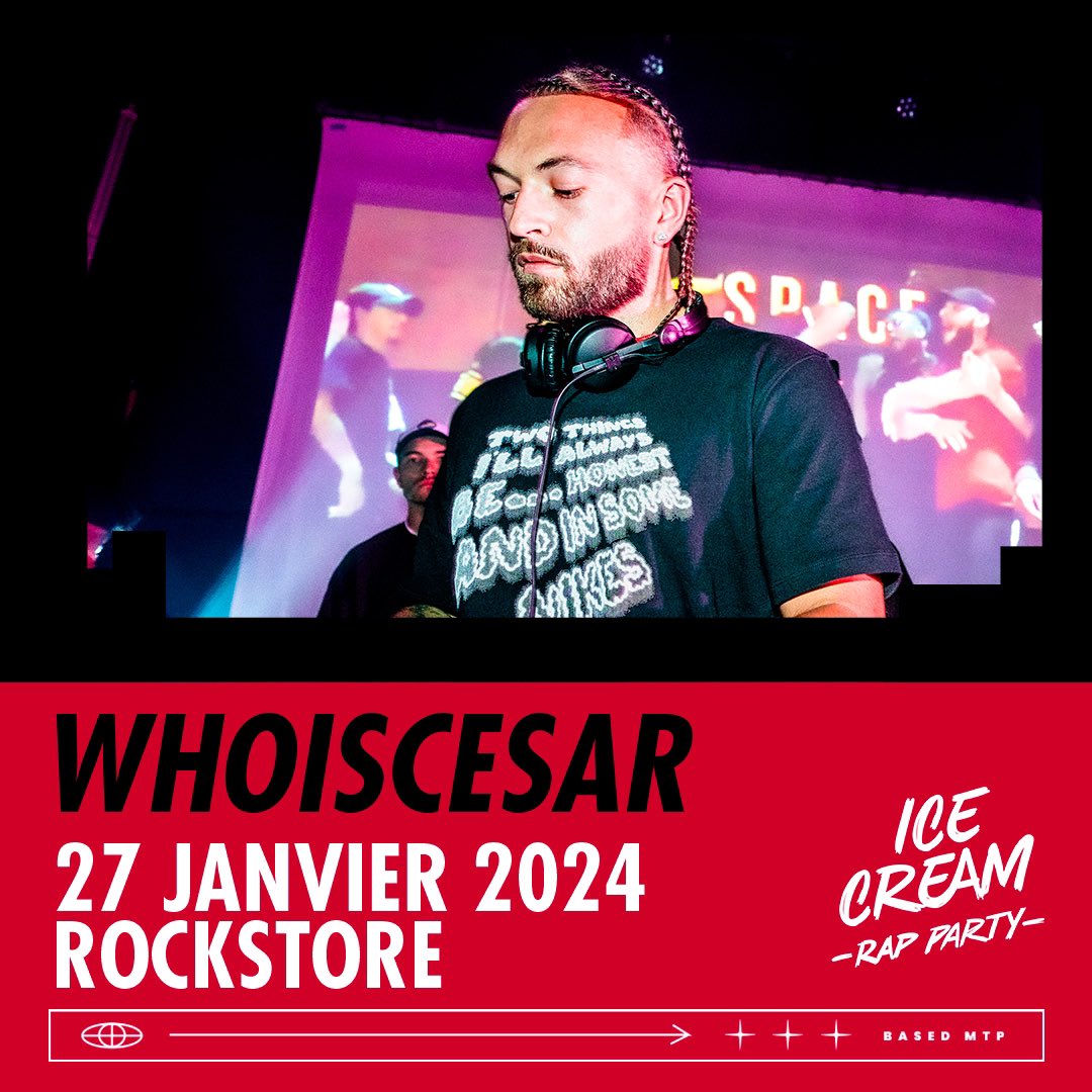 basedmtp's tweet photo. Un Line up très solide pour cette première ICE CREAM de l’année 🍦
@melwoods__ @1heure42_ @whoiscesar97
10 €💶 https://t.co/vu7bOJtQvp
#basedmtp #montpellier https://t.co/7NZlaJIhbi