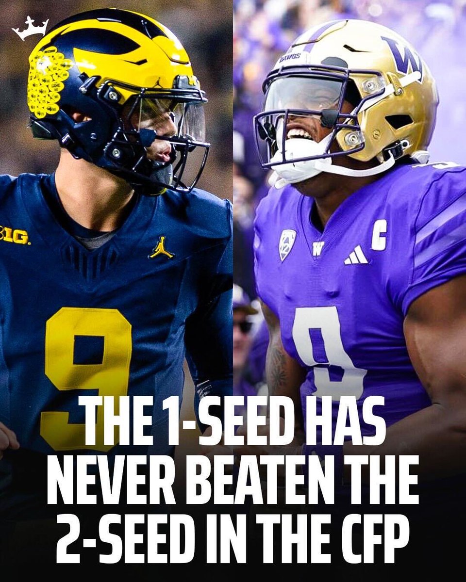 DraftKings's tweet photo. 1 seeds are 3-4 in the CFP National Championship. 2 seeds are 3-1… 👀 https://t.co/zfPZBGlfnK