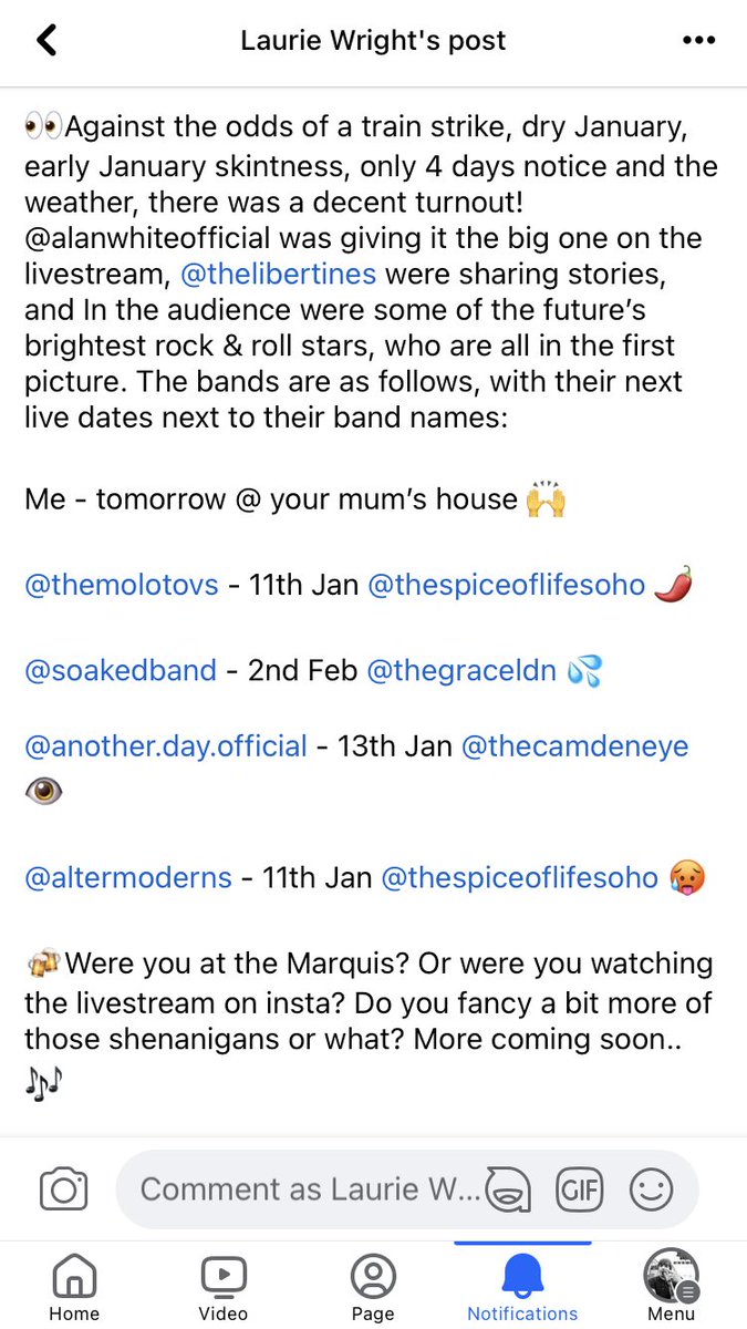 🙌Yesterday @ The Marquis Covent Garden! Debut residencies don’t come better! 

👀In the first picture are tomorrow’s rock & roll stars, before they make it. They are - Me, @TMolotovs @SOAKEDBANDD Another Day & Alter Moderns 🙌

Swipe right for full story 👀