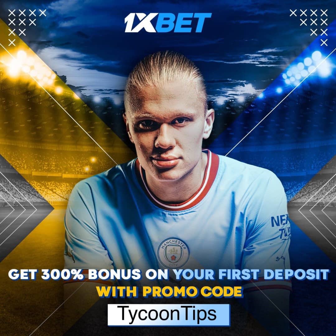 Guys if you want to be playing my games always, try and register a 1xbet account. Not all my games are always on Sportybet. So , try and register a 1xbet account, you will get a 300 % bonus on your first deposit if you register with my link latrak.space/T6X92rNP
