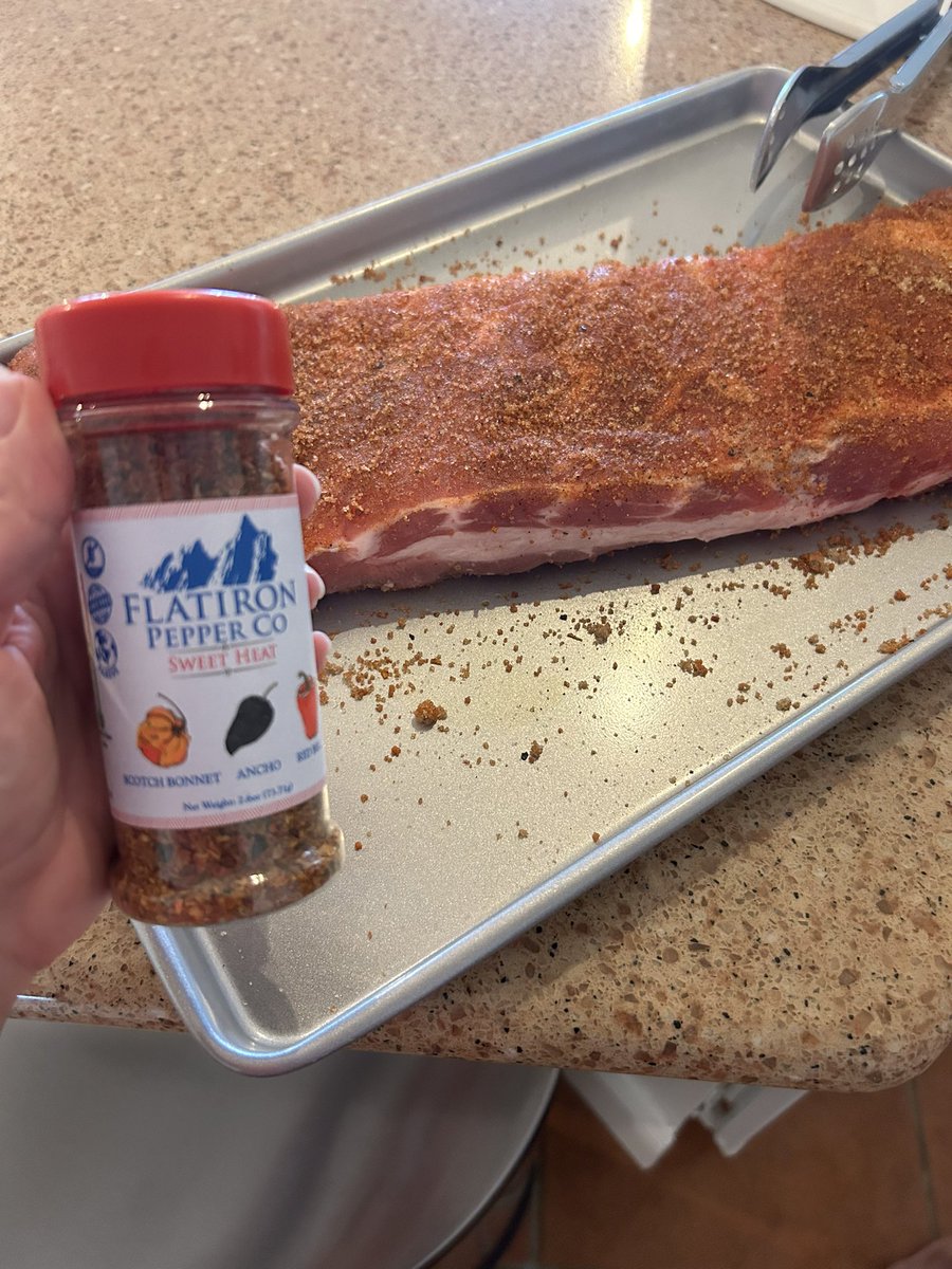 Low and slow, fall off the bone, oven roasted ribs tonight with the best, no fail method from <a href="/inspiredtaste/">Inspired Taste</a>. Kicking my spice rub heat up with my favorite, <a href="/flatironpepper/">Flatiron Pepper</a>, sweet heat flakes. 

#WPfoodie #ribs #inspiredtaste #flatironcompany #bbq #dinner