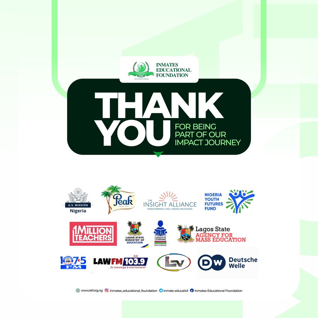 We want to express our profound gratitude to the brands that have supported our cause through the year; 2023. Let us continue to build a society devoid of criminality, rather a society of innovation, inspiration and empowerment together. 2024 promises to be a year of greater