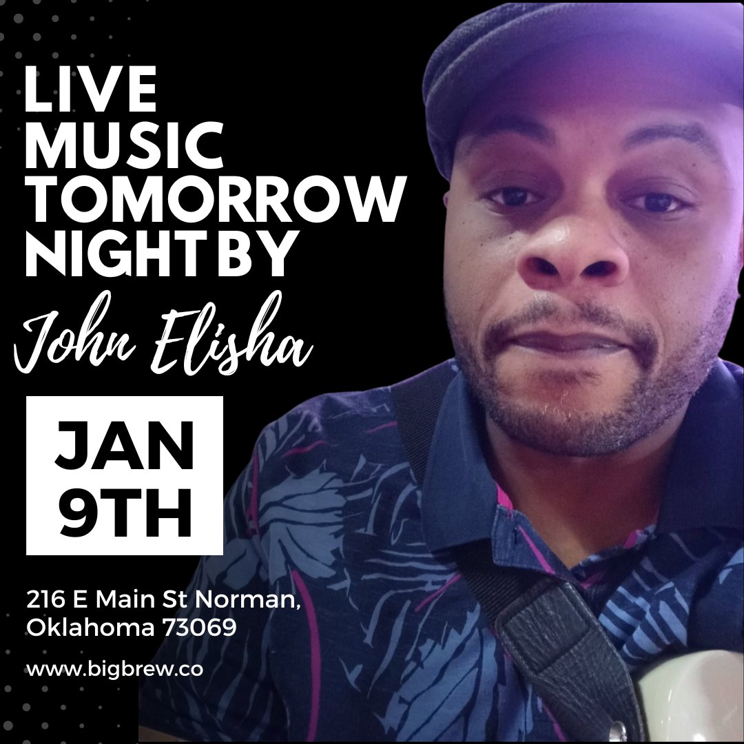 John Elisha will be playing tomorrow at 7:30. Come grab some beers and listen to some good live music.
#livemusic #musicandbeer #beer #craftbeer #normanok