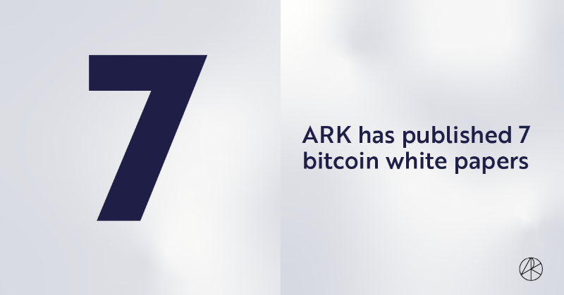 ARKInvest's tweet photo. Since 2014, bitcoin has been one of the major focuses of ARK’s research. Over the decade, we have published 20 Bitcoin Monthly reports, 19 blogs, 17 podcast episodes, 7 white papers, &amp; 6 Bitcoin Brainstorm episodes - all dedicated to bitcoin.

A bit-curious? Stay tuned for more!