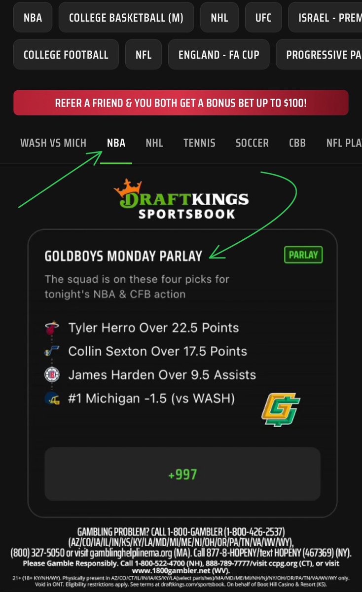 GoldBoys.com (@goldboyssupport) on Twitter photo 🚨 IT’S TIME! 🚨
We’re back with another #SquadRide on <a href="/DKSportsbook/">DraftKings Sportsbook</a> 👑
If this WINS, we will giveaway 10 memberships! 🫡
To enter : ⤵️
1️⃣ Must be following
2️⃣ Retweet
3️⃣ TAIL the parlay on <a href="/DKSportsbook/">DraftKings Sportsbook</a>
Open the DK app, click on NBA, & scroll over to GoldBoys ⏳ 🚨 IT’S TIME! 🚨
We’re back with another #SquadRide on <a href="/DKSportsbook/">DraftKings Sportsbook</a> 👑
If this WINS, we will giveaway 10 memberships! 🫡
To enter : ⤵️
1️⃣ Must be following
2️⃣ Retweet
3️⃣ TAIL the parlay on <a href="/DKSportsbook/">DraftKings Sportsbook</a>
Open the DK app, click on NBA, & scroll over to GoldBoys ⏳