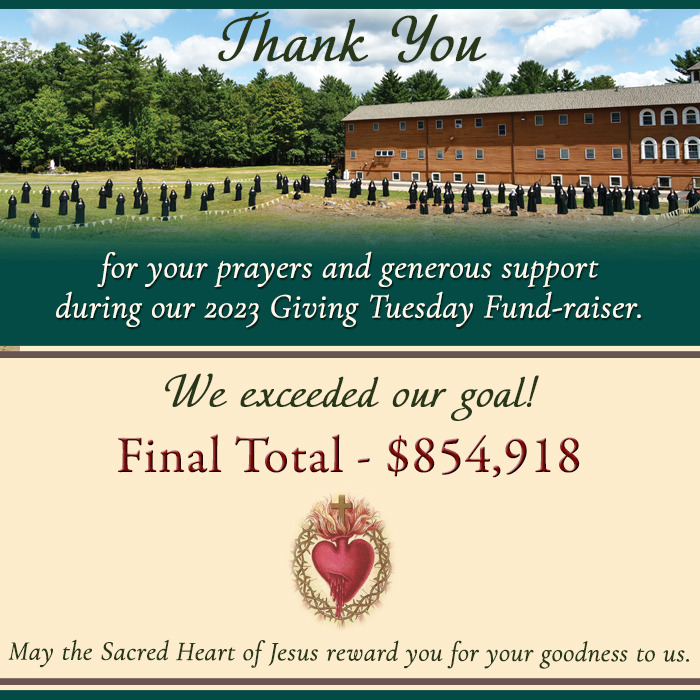 Thank you to all of our benefactors who donated to help us frame the walls and floors of the dormitory wing of our new building. We remember you in our daily Rosary.

Building Project - daughtersofmary.net/building/
