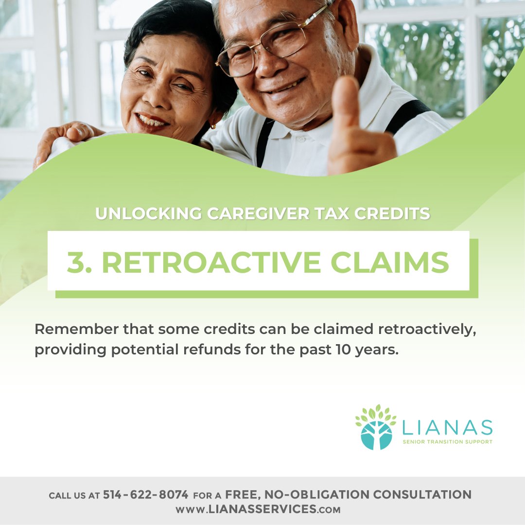 Unlocking caregiver tax credits: Retroactive claims

#helpingmomsanddads #retirementhomes #seniorsupport #seniorsresidences #seniortransition #homesale #downsizing