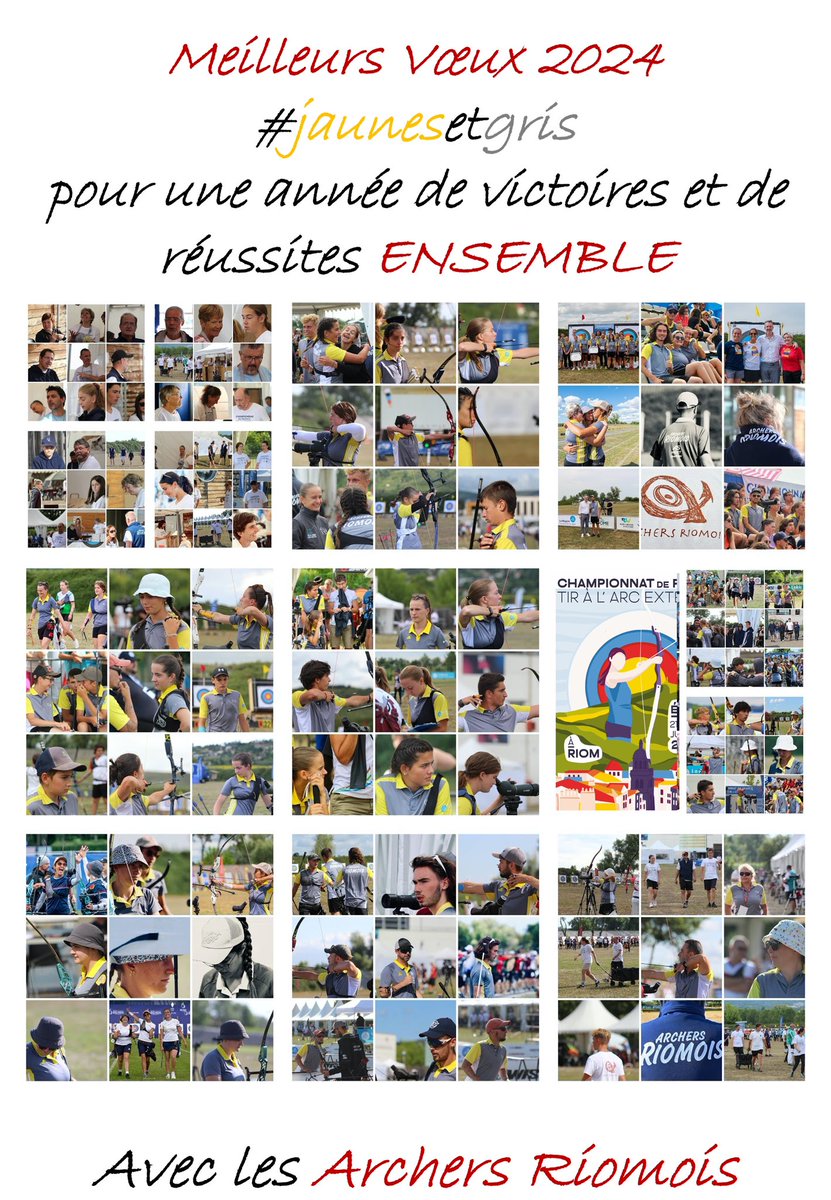 Bonne et heureuse année 2024 💛🩶🏹 #ffta #archersriomois