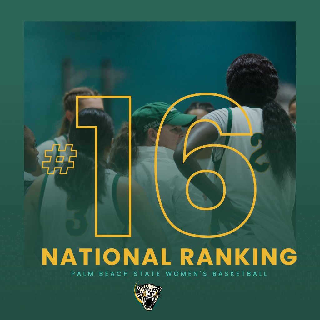 palmbeachwbb's tweet photo. New poll has come out, and the Lady Panthers are up to #16 in the nation.  15-4 on the season so far, looking to keep it rolling this week with 3 games. https://t.co/OCDKg73h3Z