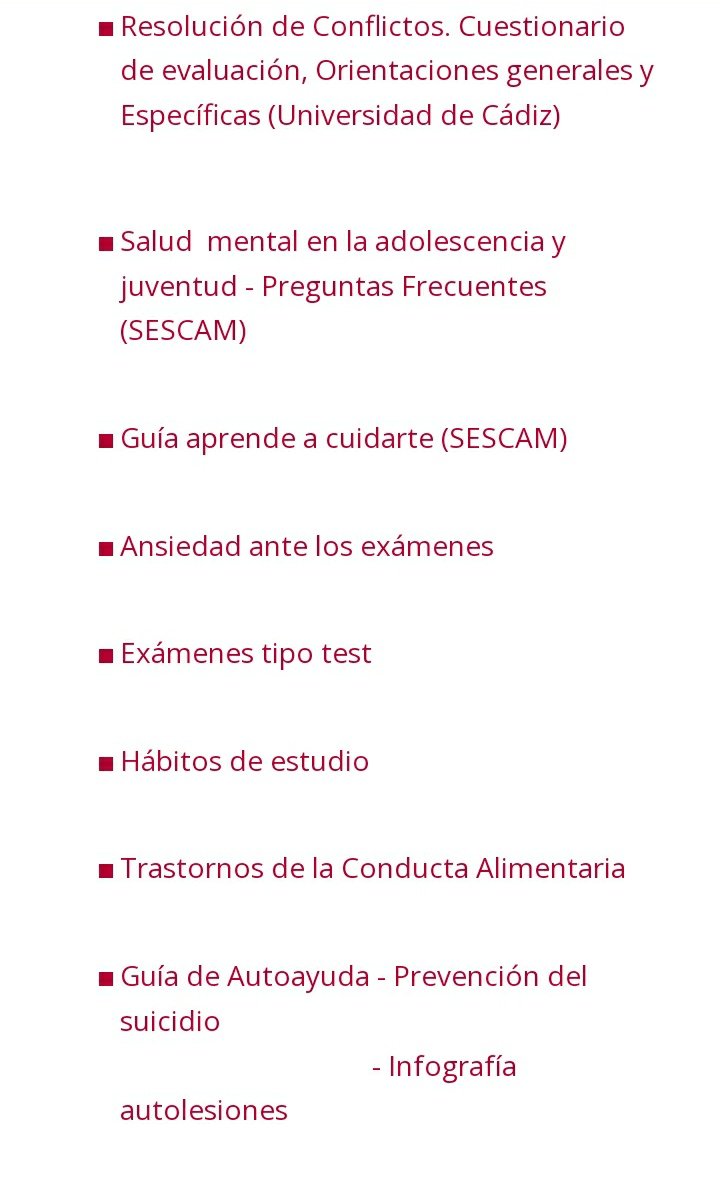 Vicerrectorado de Estudiantes y Empleabilidad (@vestudianteuclm) on Twitter photo Comienza el periodo de exámenes, desde <a href="/VEstudianteUCLM/">Vicerrectorado de Estudiantes y Empleabilidad</a> os deseamos q obtengáis buenos resultados
Recordad q si alguna persona lo necesita puede recurrir al SOAPP (Servicio de Orientación y Atención Psicológica y Psicoped.) y a los recursos q ofrece en web uclm.es/misiones/laucl… Comienza el periodo de exámenes, desde <a href="/VEstudianteUCLM/">Vicerrectorado de Estudiantes y Empleabilidad</a> os deseamos q obtengáis buenos resultados
Recordad q si alguna persona lo necesita puede recurrir al SOAPP (Servicio de Orientación y Atención Psicológica y Psicoped.) y a los recursos q ofrece en web uclm.es/misiones/laucl…