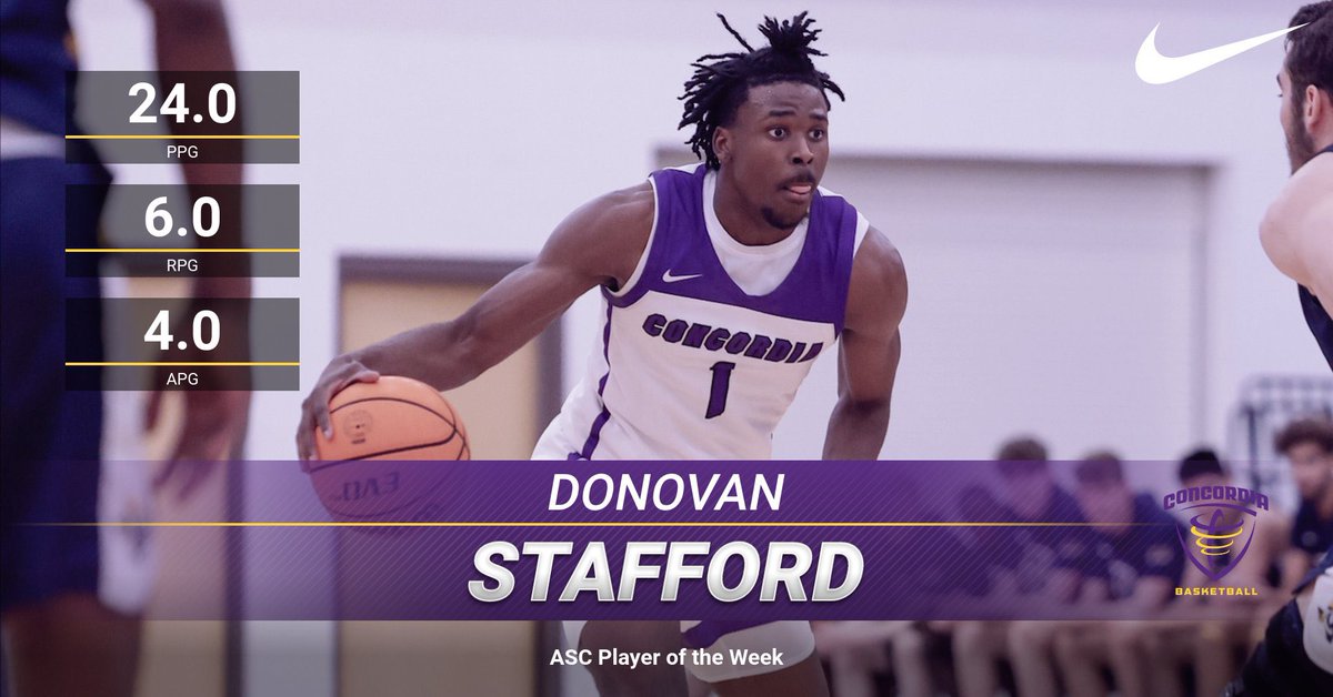 ⭐️𝗔𝗦𝗖 𝗣𝗟𝗔𝗬𝗘𝗥 𝗢𝗙 𝗧𝗛𝗘 𝗪𝗘𝗘𝗞⭐️ Congratulations to Donovan Stafford for receiving the honor! The junior averaged 24 points, 6 rebounds & 4 assists in a pair of wins last week! #TornadoNation🌪️ 📰 bit.ly/3TW52Ab