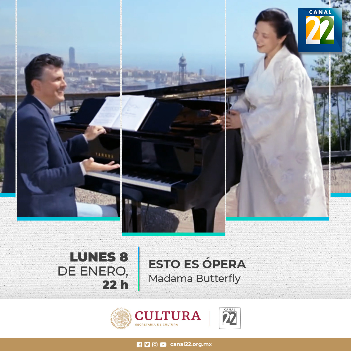 Canal22's tweet image. Esta noche en #EstoEsÓpera, Ramón Gener nos transporta a los inicios del siglo XX, con la popular ópera “Madame Butterfly” de Giacomo Puccini. 

¿Nos acompañas? 

🕡Hoy, 22:00 h