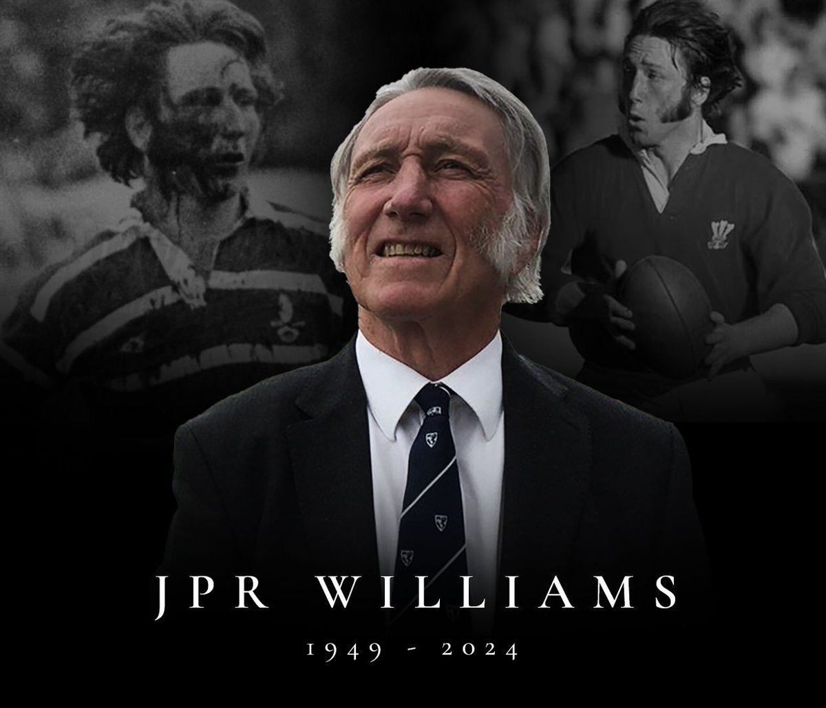 Bridgend Ravens are devastated to announce the passing of JPR Williams. One of Bridgend's most decorated players and an icon of World rugby, JPR served the club most recently as Club President. Our thoughts are with JPR's family and friends at this sad time 💙 🔵⚪