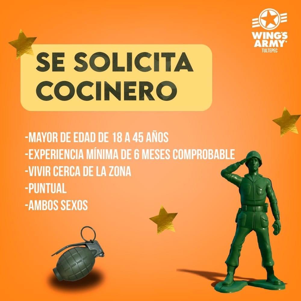 WArmyTultepec's tweet photo. ¡SÍ HAY TRABAJO! 🎉😎
Si reúnes los requisitos, preséntate en sucursal de 2 a 7pm. #WingsArmyTultepec https://t.co/GbI20qlB7s