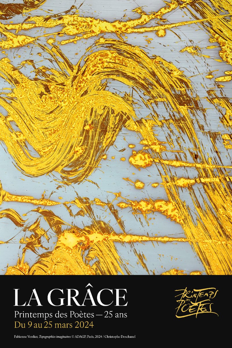 ⚠️ Save the date
Une année sous le signe de la grâce ? C'est le pari du #PrintempsdesPoètes dont la prochaine édition se tiendra du 9 au 25 mars !

L'occasion d'explorer La Grâce dans tous ses états, du plus sublime à celui qui foudroie sur le coup.

pierre-laporte.com/a-venir/printe…