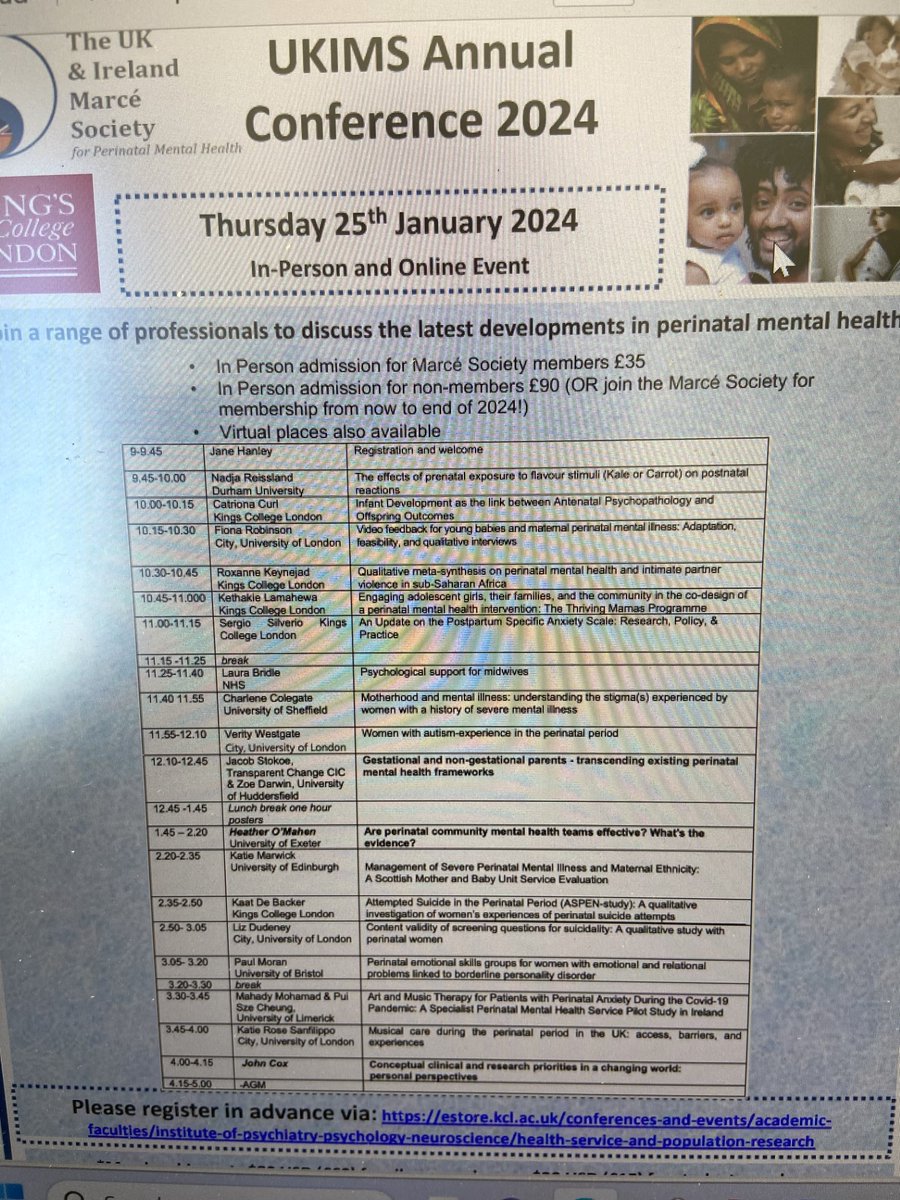 Not too late to register for @UKIMarce perinatal mental health conference on 25 Jan kcl.ac.uk/ioppn/assets/u…