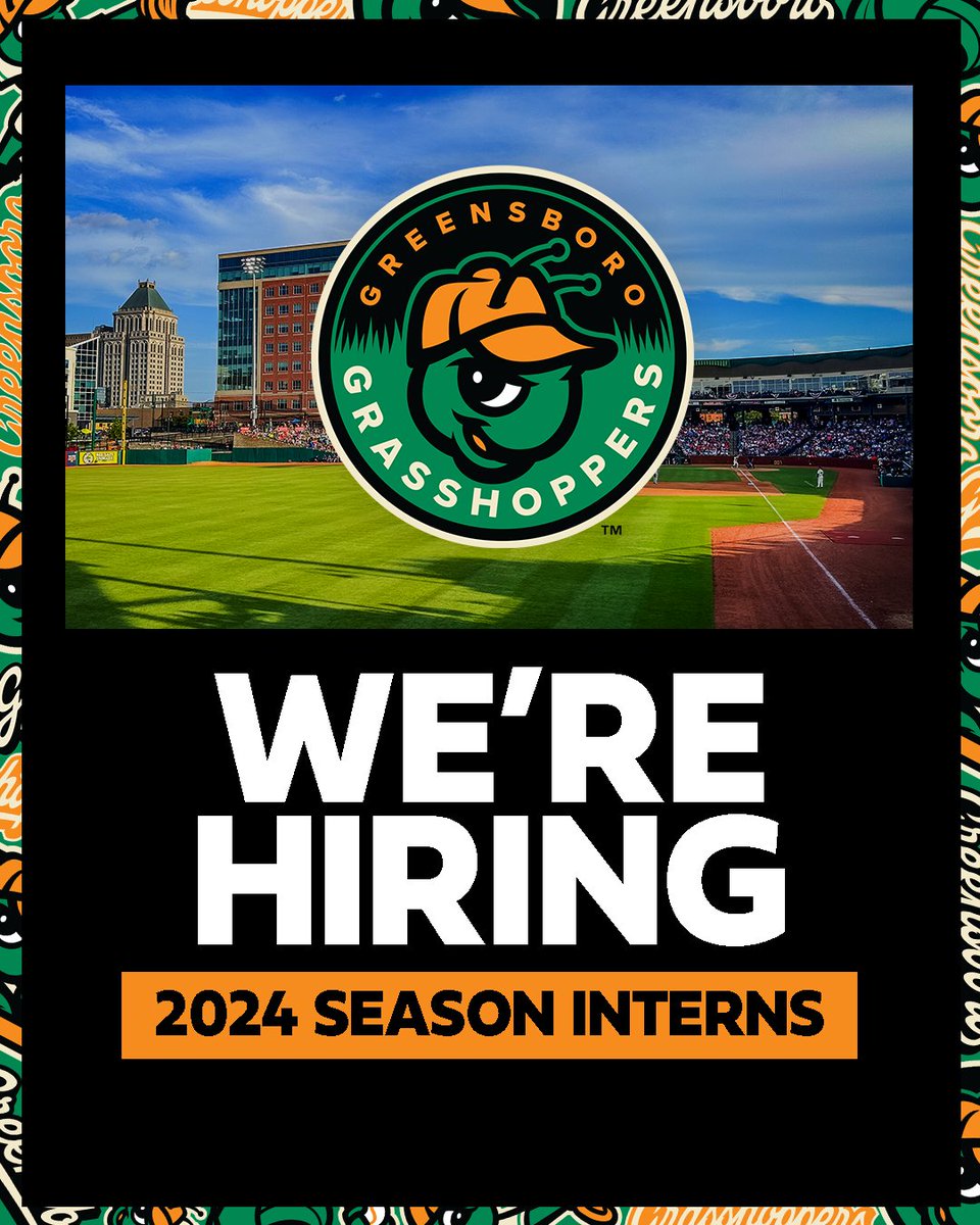 Do you want to work for the Hoppers? ⚾️
 
The Greensboro Grasshoppers are currently #hiring interns for the 2024 season in sales, promotions, food and beverage, and more! 

Interested in working in MiLB? Apply here ⬇️ ow.ly/rSrK50QoXza

#Internships