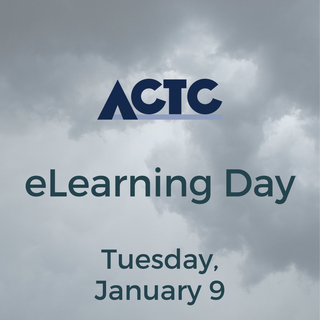 ACTC_org's tweet image. 🌧️📚 Tomorrow's an eLearning Day for A1, A2, and ACTC! No live sessions—assignments posted on Google Classroom. Students have 5 days to complete. Teachers available 9-10:30 AM &amp;amp; 1:30-3 PM for questions. Stay safe and check Google Classroom for assignments! #eLearningDay