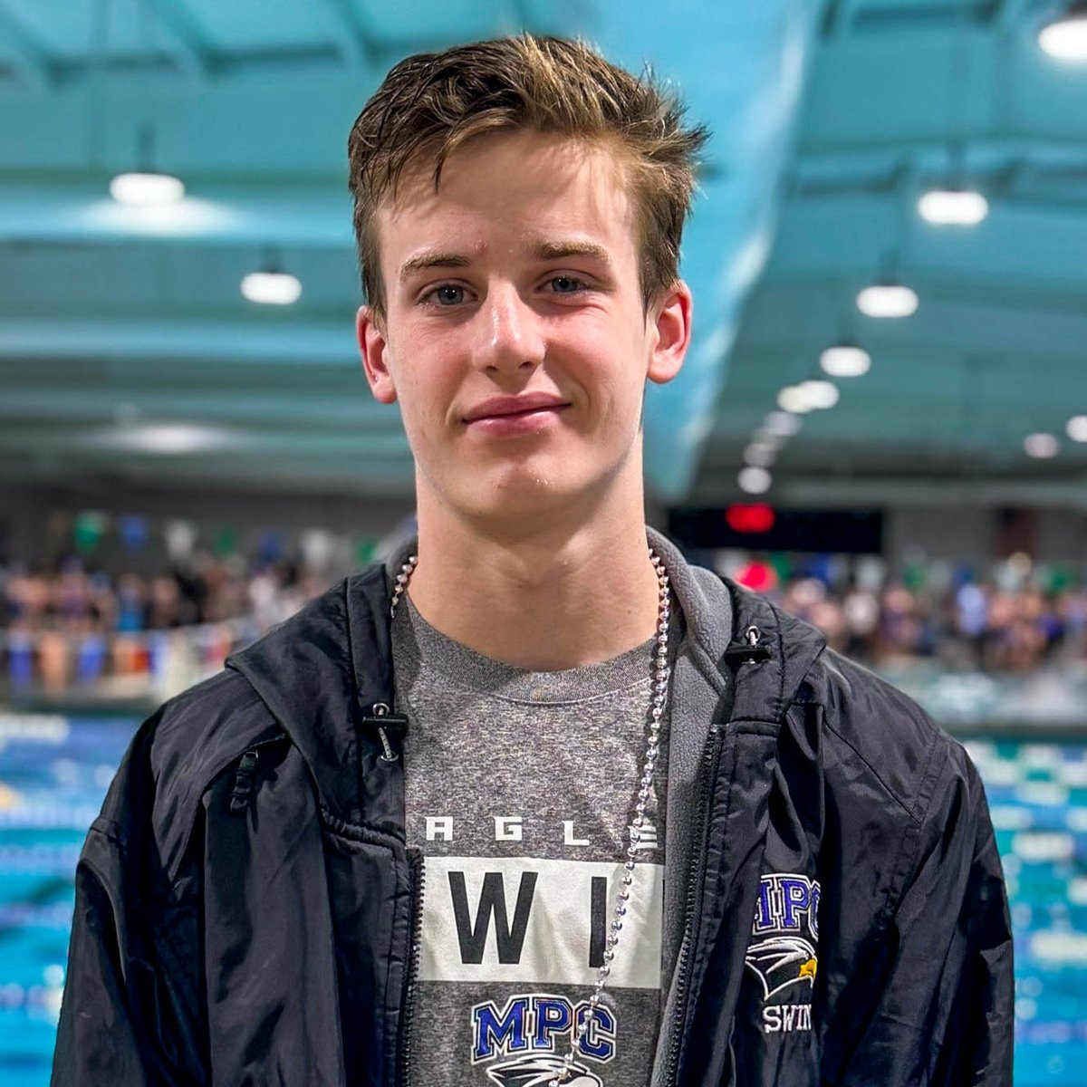 MPCAthletics's tweet photo. The varsity #MPCSwim team competed at the Greyhound Invitational. J. Probst placed first in the 500 yard freestyle, earning a new state cut. J. Stephens placed second in the 200 yard freestyle and 100 yard freestyle. Way to go, swimmers! #RelentlessEffort https://t.co/ufL4vldNm3