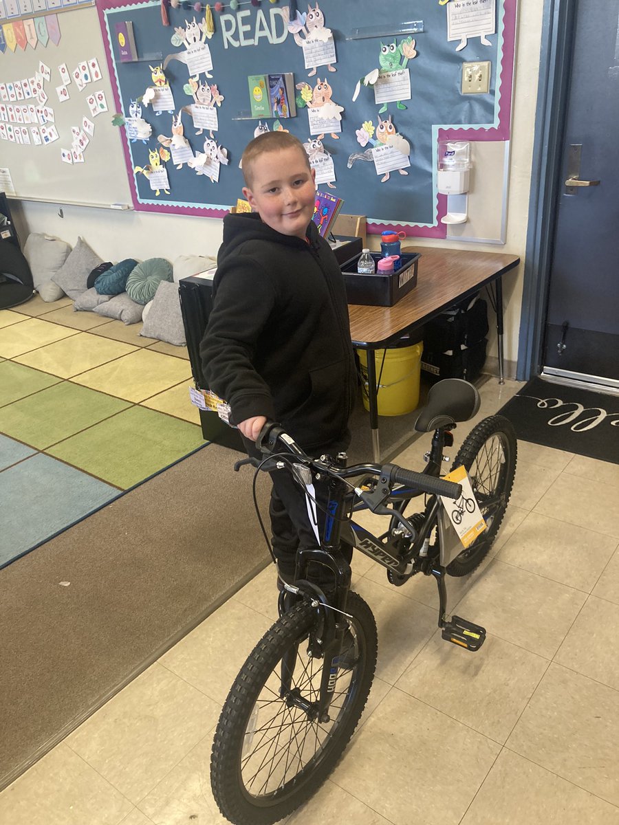 Congratulations to our Bike Raffle winners! It was great to see the excitement and engagement today as our Mustangs returned to campus. Thank you to the Cardwell Family for donating today’s bikes. <a href="/Team_BCSD/">Bakersfield City School District</a> <a href="/AttendanceBcsd/">BCSD Attendance ASW Team</a> #doitformckinley #everydaycounts