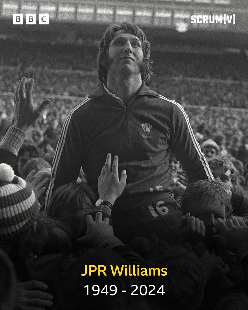 BBCScrumV's tweet image. Bridgend Ravens have announced the passing of JPR Williams.

Gone but never forgotten. ❤️

#BBCRugby