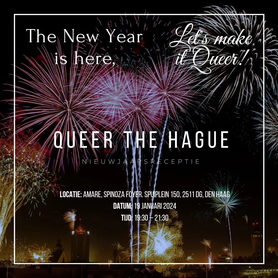 Vrijdag 19 januari om 19.30u ben je welkom bij de Queer The Hague Nieuwjaarsreceptie in de Spinoza Foyer in <a href="/amaredenhaag/">Amare - Den Haag</a>. Daar heet de <a href="/GemeenteDenHaag/">Gemeente Den Haag</a> queer inwoners en hun belangenorganisaties van harte welkom.
queeraanzee.wordpress.com/2023/12/16/que…