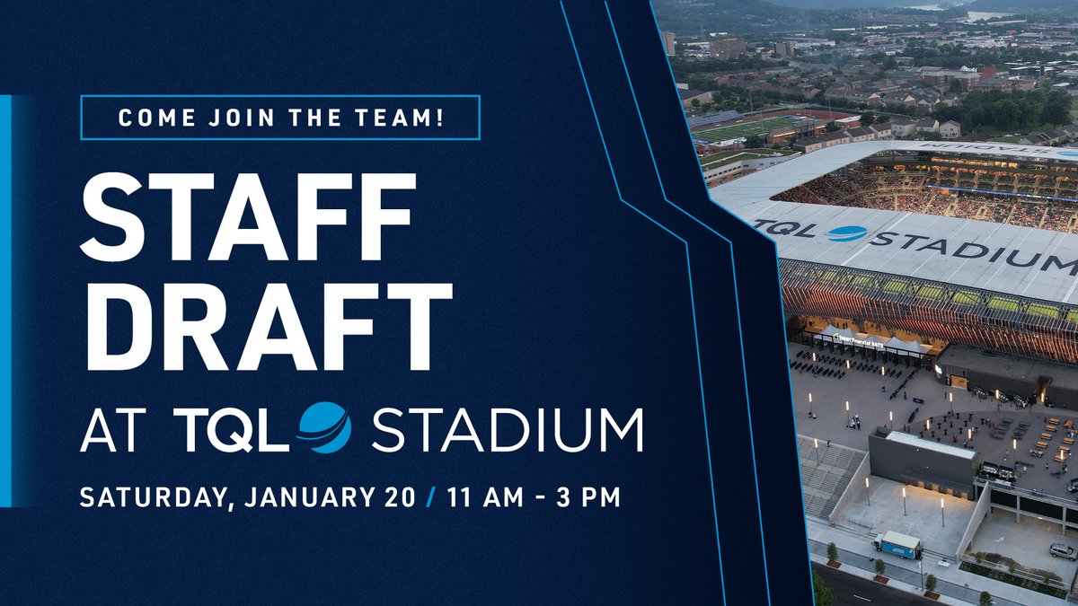 Join us for our Staff Draft at TQL Stadium on 1/20! For more information and to register, visit tqlstadium.com/staffdraft.