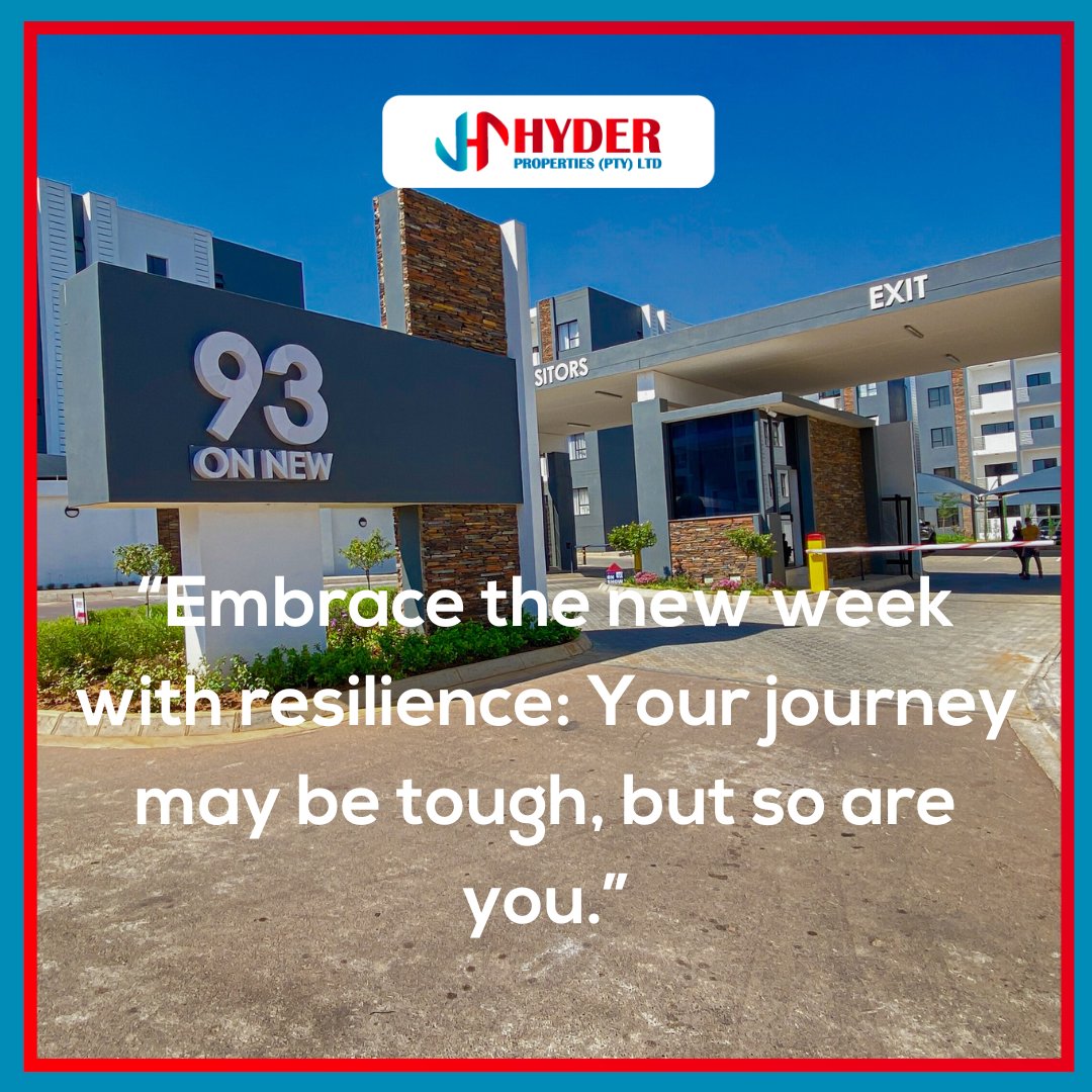 HyderPropertie1's tweet photo. Embrace the new week with the power of possibility: Your journey may be tough, but so are you.💪��� Let this Monday be a reminder that every challenge is a step towards greatness. Seize the opportunities that await and make this week your own masterpiece. #MondayMotivation https://t.co/pWTRxyiFmg