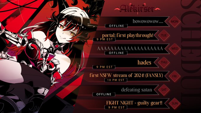 WOWOOWW WE BACK WITH A SCHEDULE FOR THIS WEEK! (JAN 8 - 14)

art by hirapppi https://t.co/UL8F0ZaHZw
