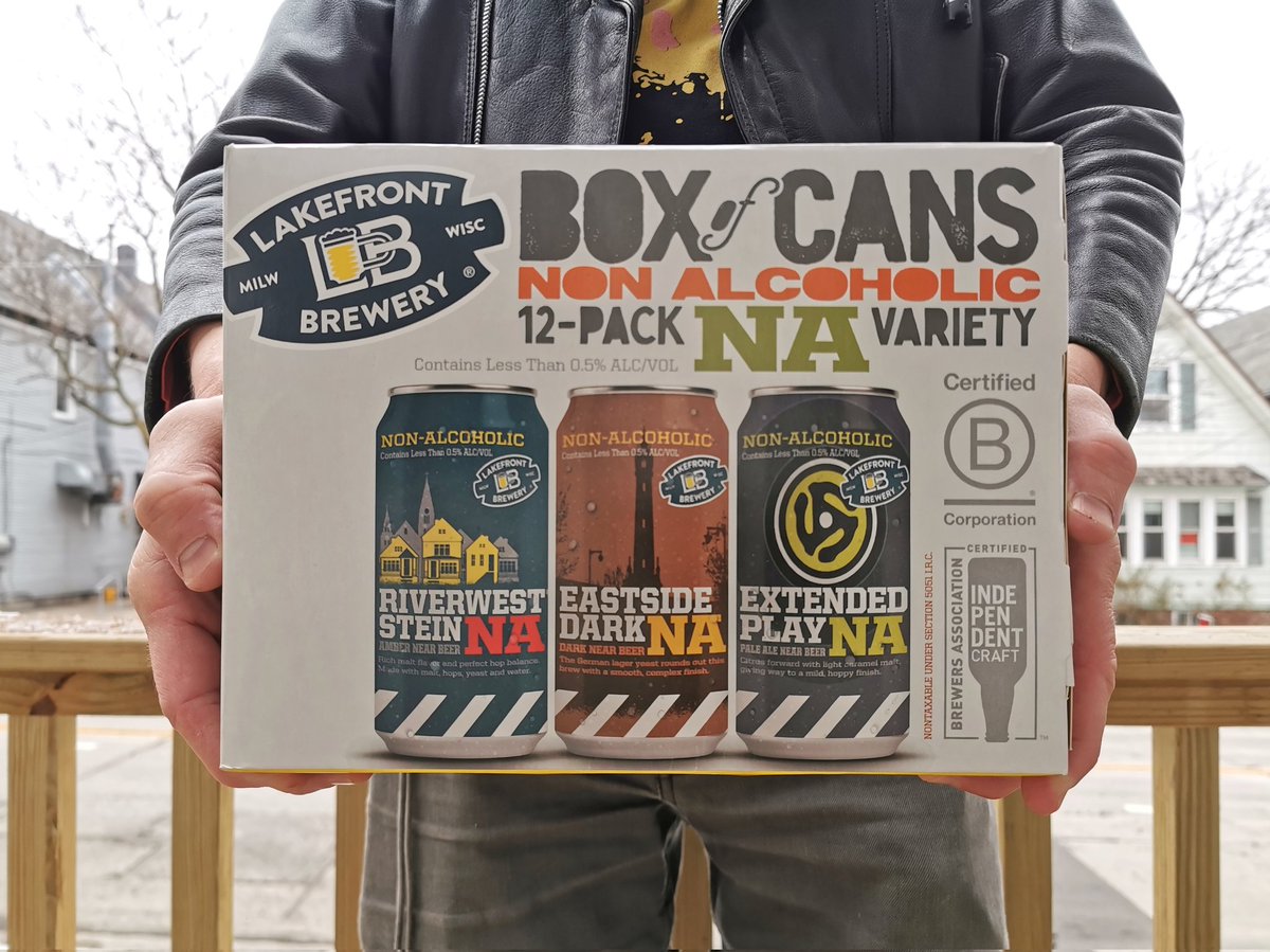 We're uppin' our NA game this Dry January! 👏🍻 Give them all a shot now with our Box of Cans Non-Alcoholic Variety 12-Pack. lakefrontbrewery.com/beer/box-of-ca… Find it: lakefrontbrewery.com/beer-finder