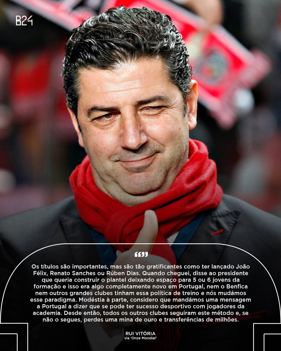 B24PT's tweet photo. Rui Vitória diz que o 'seu' Benfica "mudou o paradigma" do futebol português. https://t.co/OHJIDPN4MK