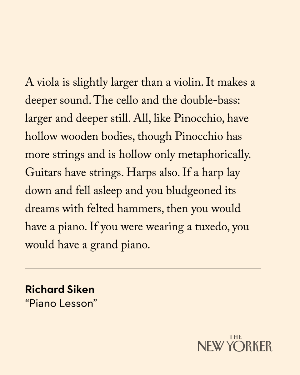 NewYorker's tweet photo. From “Piano Lesson,” by @richardsiken. Read it in full: https://t.co/vvWFS6nHMj https://t.co/SWSbY74il5