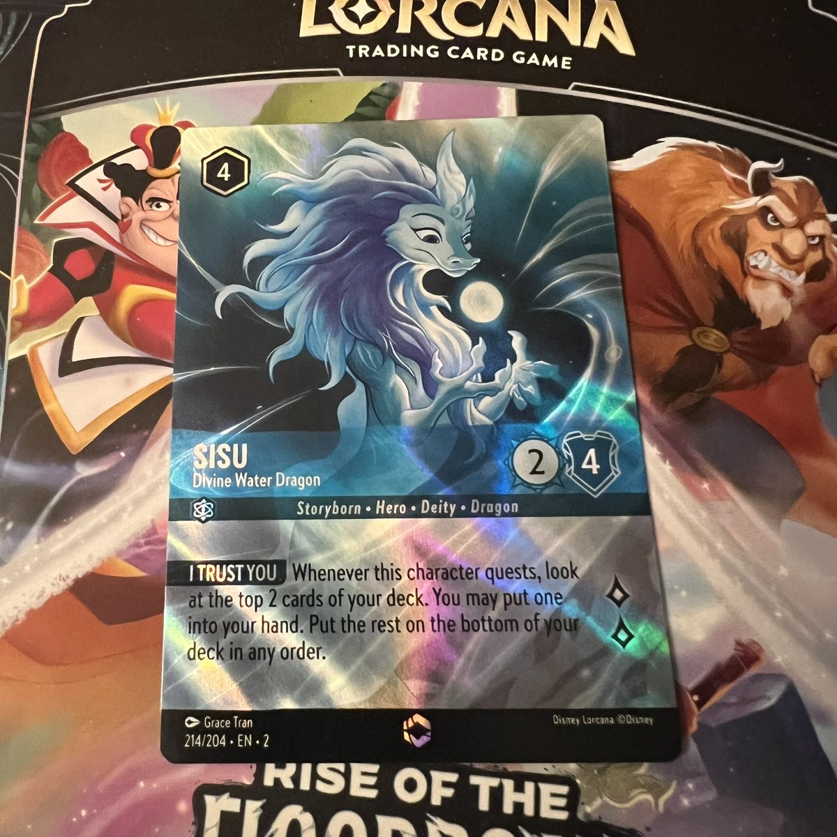 GuyCalled_Keith's tweet photo. Ok the enchanted Sisu lorcana card is pretty though! https://t.co/lfvhPVsyGs