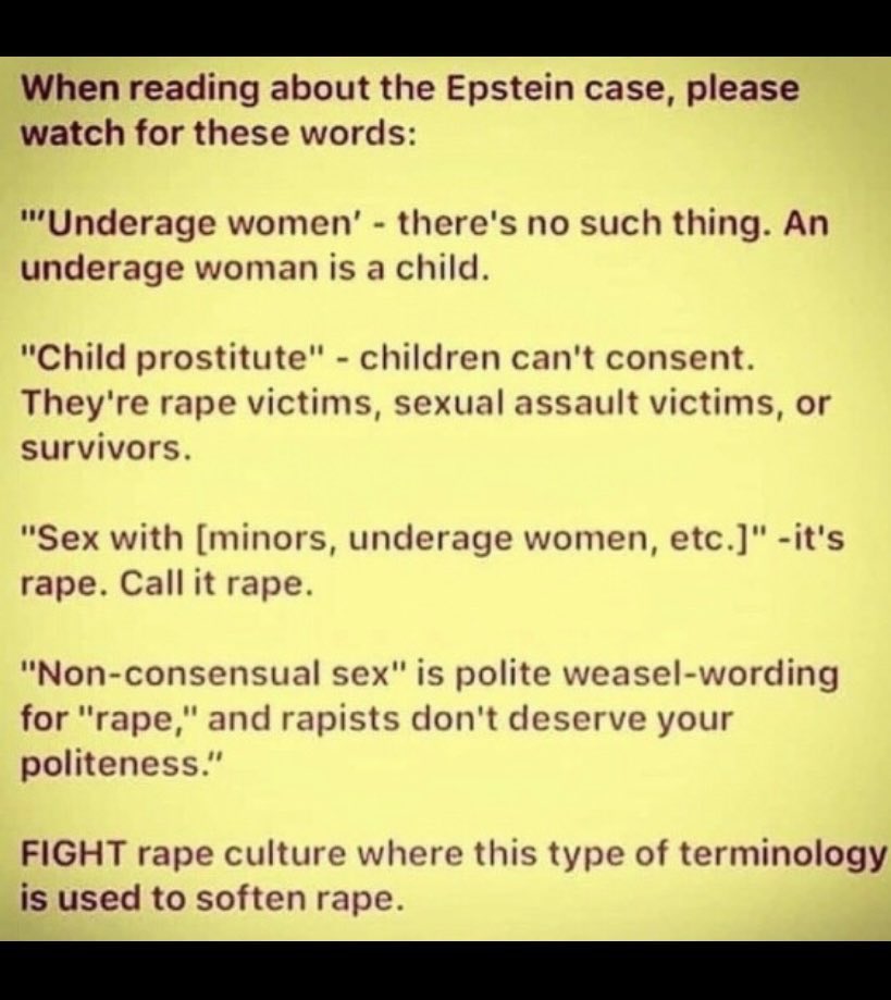 We need everyone to watch for and understand when the pedophiles and their supporters use these words…especially given the latest Epstein revelations!