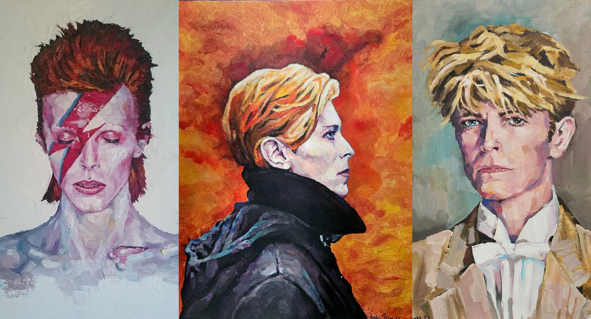 A Bowie triptych for what would have been his 77th birthday. #DavidBowie