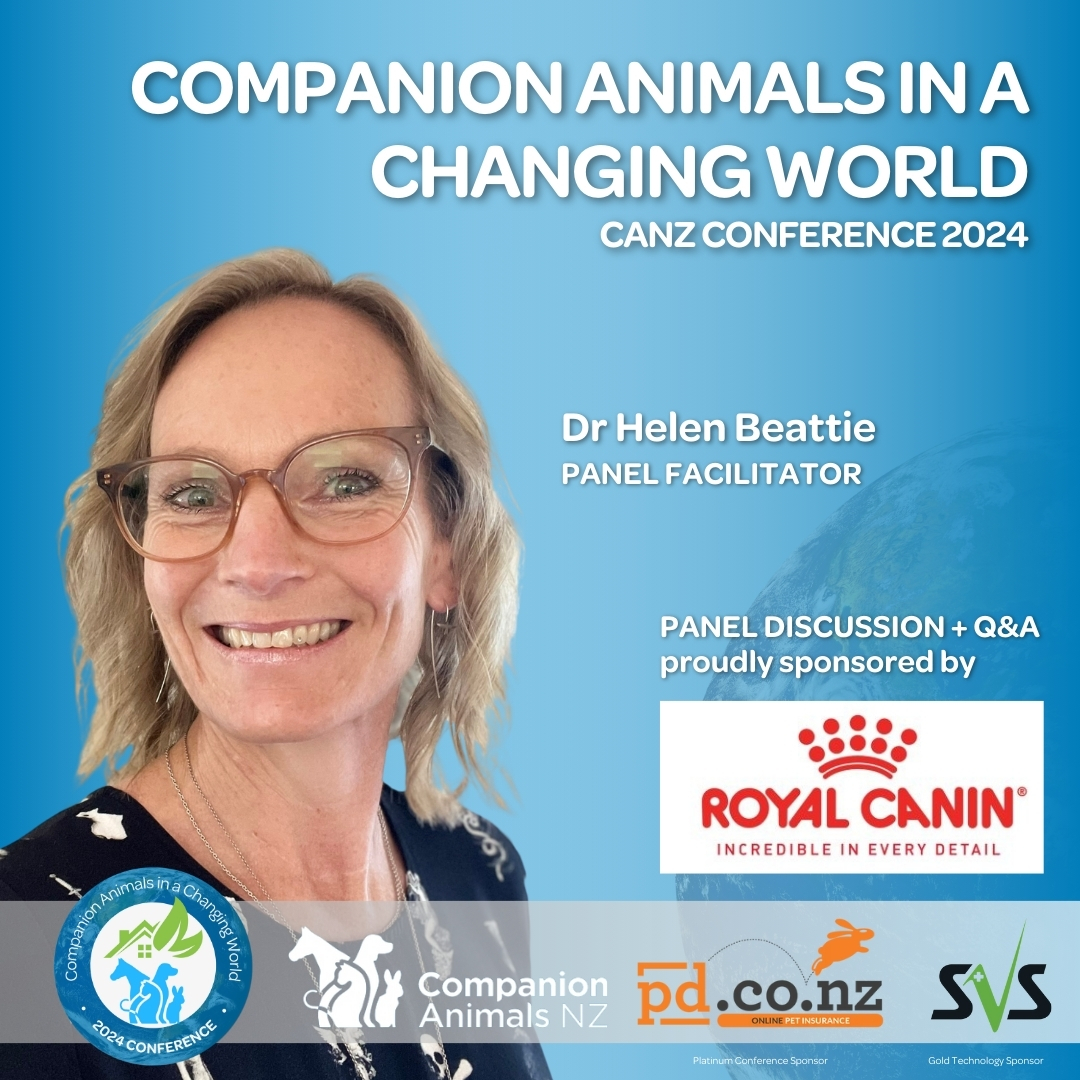 _CANZ_'s tweet image. Dr Helen Beattie, Session Facilitator for the Final Panel Discussion ‘The Place of Pets in a Changing World’ proudly sponsored by Royal Canin.

We look forward to a lively debate to wrap up the 2024 Conference.

Early Bird Registration available at companionanimals.nz/conference