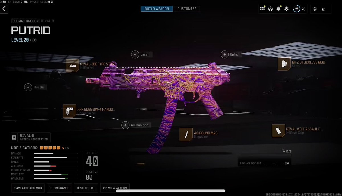 gedz_uk's tweet photo. This Rival-9 build is META!! The best build for movement💕 #MW3 #MWIII https://t.co/PCR5pvf2aZ