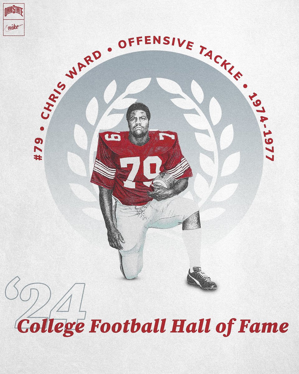 Two-time All-American OT Chris Ward will be inducted into the College Football Hall of Fame this year as part of the 2024 class.
     
#GoBucks