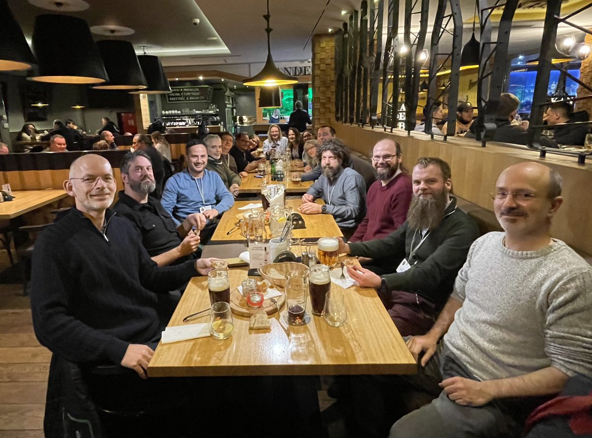 Nice dinner following the <a href="/EcographyJourna/">Ecography</a> editorial meeting at #ibsprague2024 It’s great to see the journal thriving thanks to all the hard work of our editors! <a href="/NordicOikos/">Nordic Society Oikos</a>