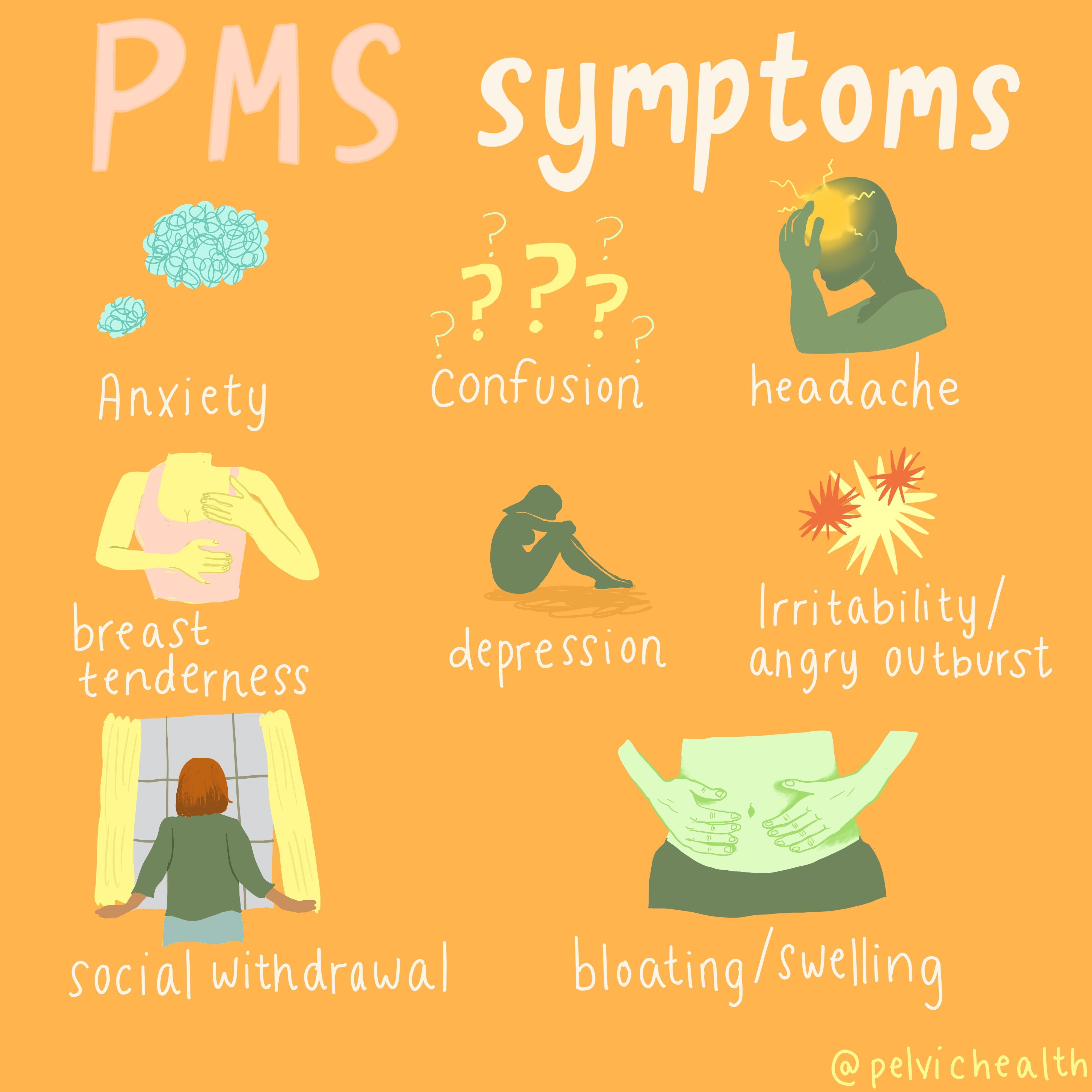 StephaniePrendergast on X: 📣 Let's talk #PMS 📣 You may experience  bloating, headaches, mood swings, or other physical and emotional changes  😣 These monthly symptoms are known as premenstrual syndrome and up