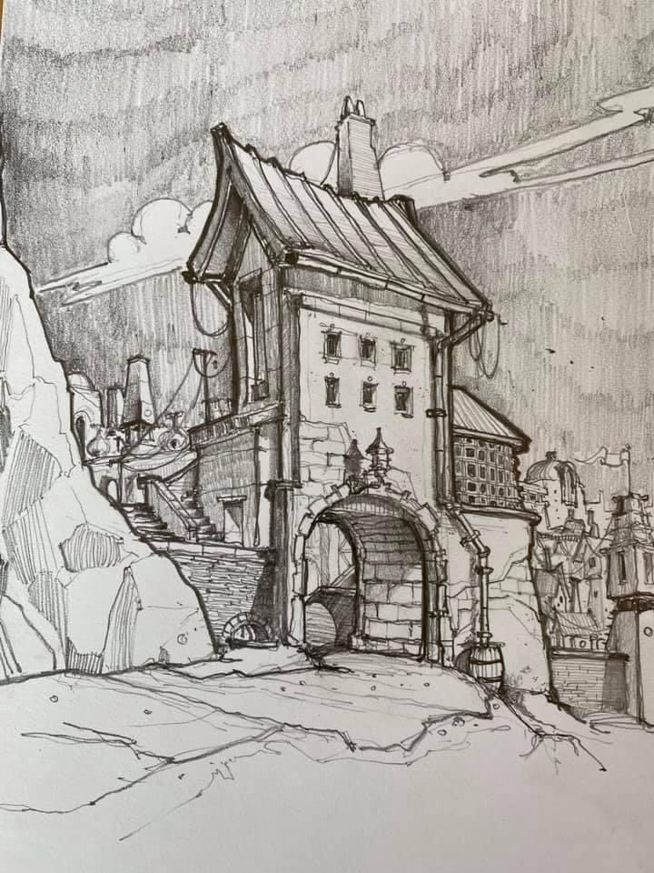 Doodlebags's tweet image. a #fantasy Gate #building #outpost drawing
.
.
.
.
.
#art #illustration #doodlebags #doodle #draw #drawing #sketch #nashville #nashvilleartist #nashvilleart #sketchesbyarchitects #fantasyarchitecture