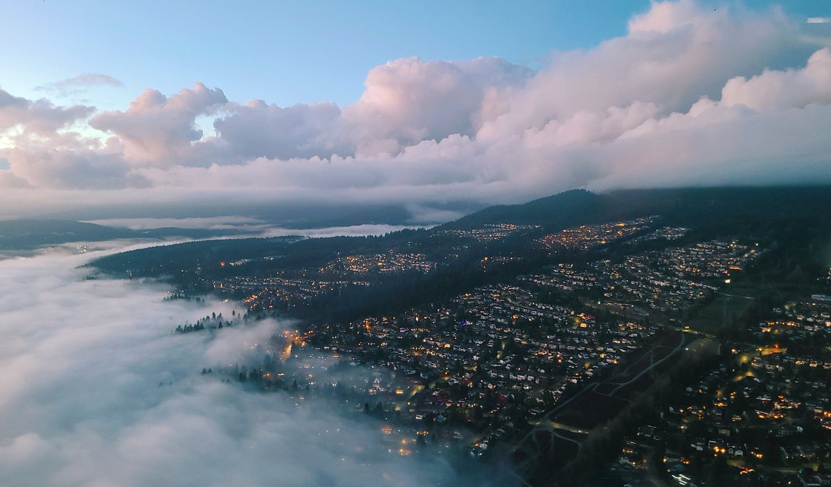 Cloud City aka #Coquitlam ☁️ #Vancouver #CoquitlamBC #YVR #Canada #helicopterlife