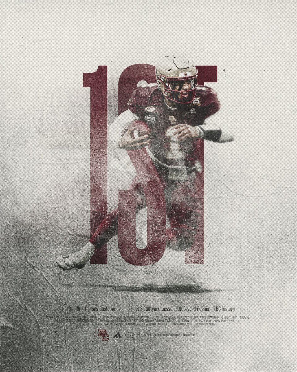 Boston College Football (@bcfootball) on Twitter photo The first BC Eagle to throw for 2,000 yards and rush for 1,000 yards in a single season.
🦅 <a href="/Tommy_casto/">Thomas Castellanos ✪</a> The first BC Eagle to throw for 2,000 yards and rush for 1,000 yards in a single season.
🦅 <a href="/Tommy_casto/">Thomas Castellanos ✪</a>