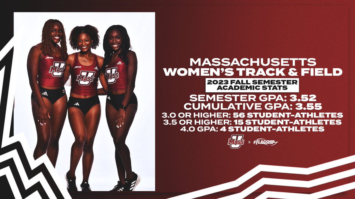 UMass_XC_TF's tweet photo. Fall semester in the books📚

Congratulations to our student-athletes on a strong semester in the classroom!

#Flagship🚩 https://t.co/BtYqXqIU3V