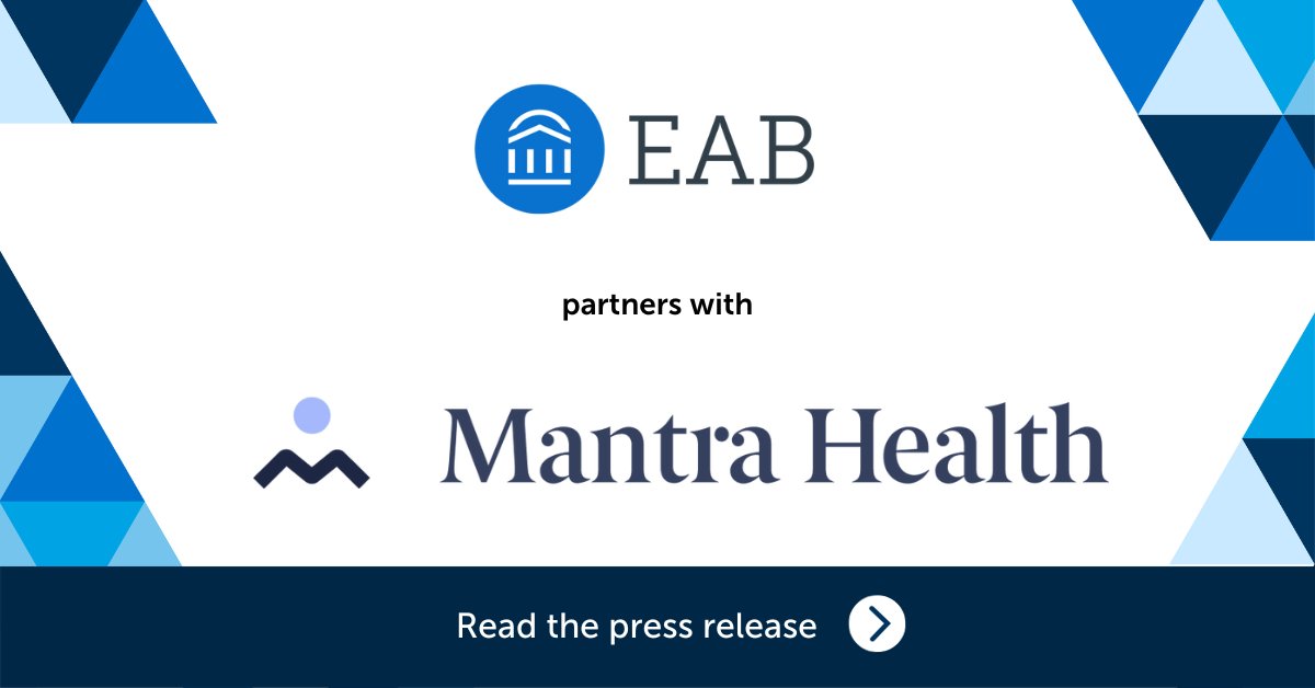 Exciting partnership news! 

EAB, the higher education research and technology company and provider of Navigate360, has selected Mantra Health as its Strategic Mental Health and Wellness Partner. 

What does this mean? Read the press release: bit.ly/48qQgFW