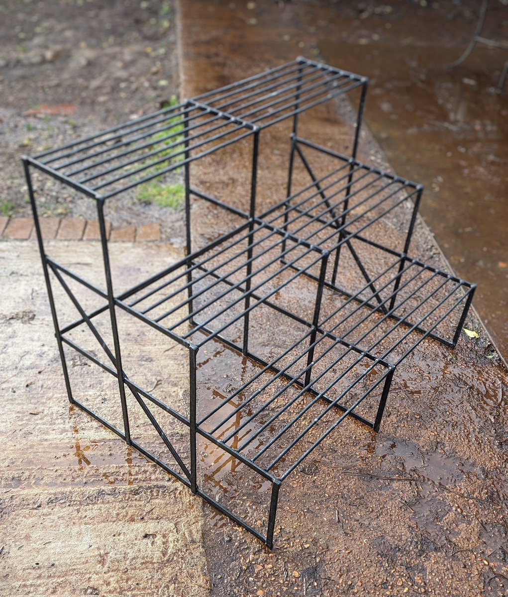 Recently returned from the Galvanizers , one of our bespoke solid #metal #Plant stand. This particular one finished in a T wash finish. #Plants #Gardenshour #GardeningTwitter #gardening #display #horticulture #spring #planting