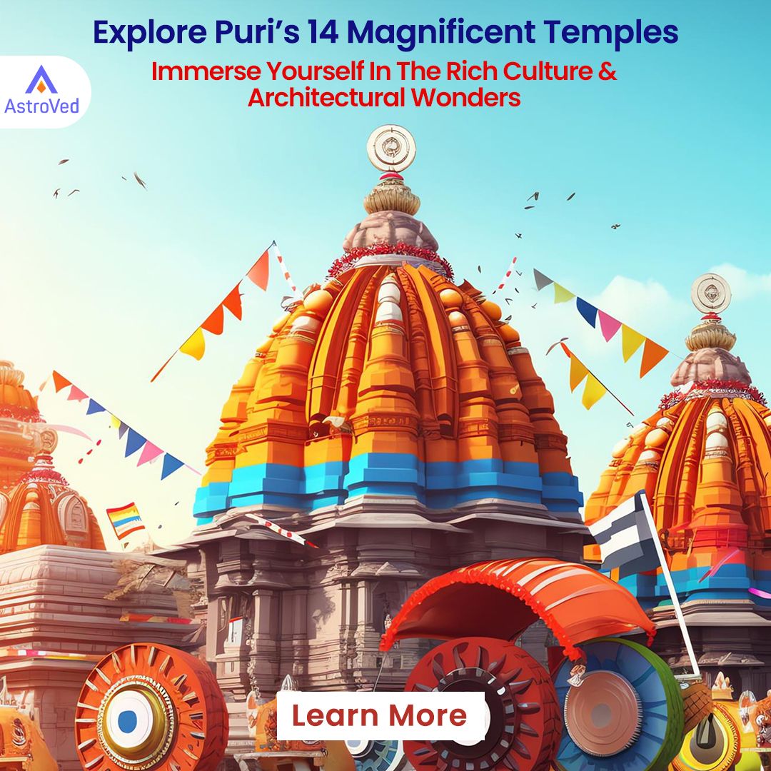 AstroVed's tweet image. Explore the spiritual charm of Puri through its 14 magnificent temples! The Jagannath Temple and Gundicha Temple stand as sacred landmarks, inviting you on a profound spiritual expedition. bit.ly/3RMAOgp

#PuriTemples #SpiritualJourney #ExplorePuri #AstroVed